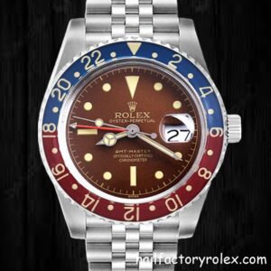 NAIL Rolex GMT-Master Men's Rolex Calibre 2836 6542 Brown Dial Hands and Markers
